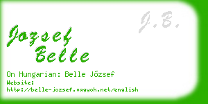 jozsef belle business card