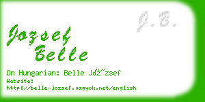 jozsef belle business card